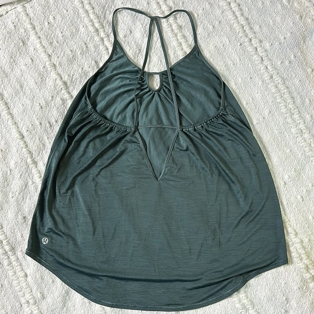 Lululemon Tighten‎ Up Tank Sea Steel Green